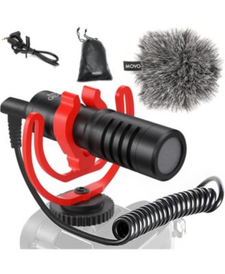 VXR10 Cardioid Condenser Shock Mount Microphone Compatible with Cameras, Camcorders, Smartphones & Tablets