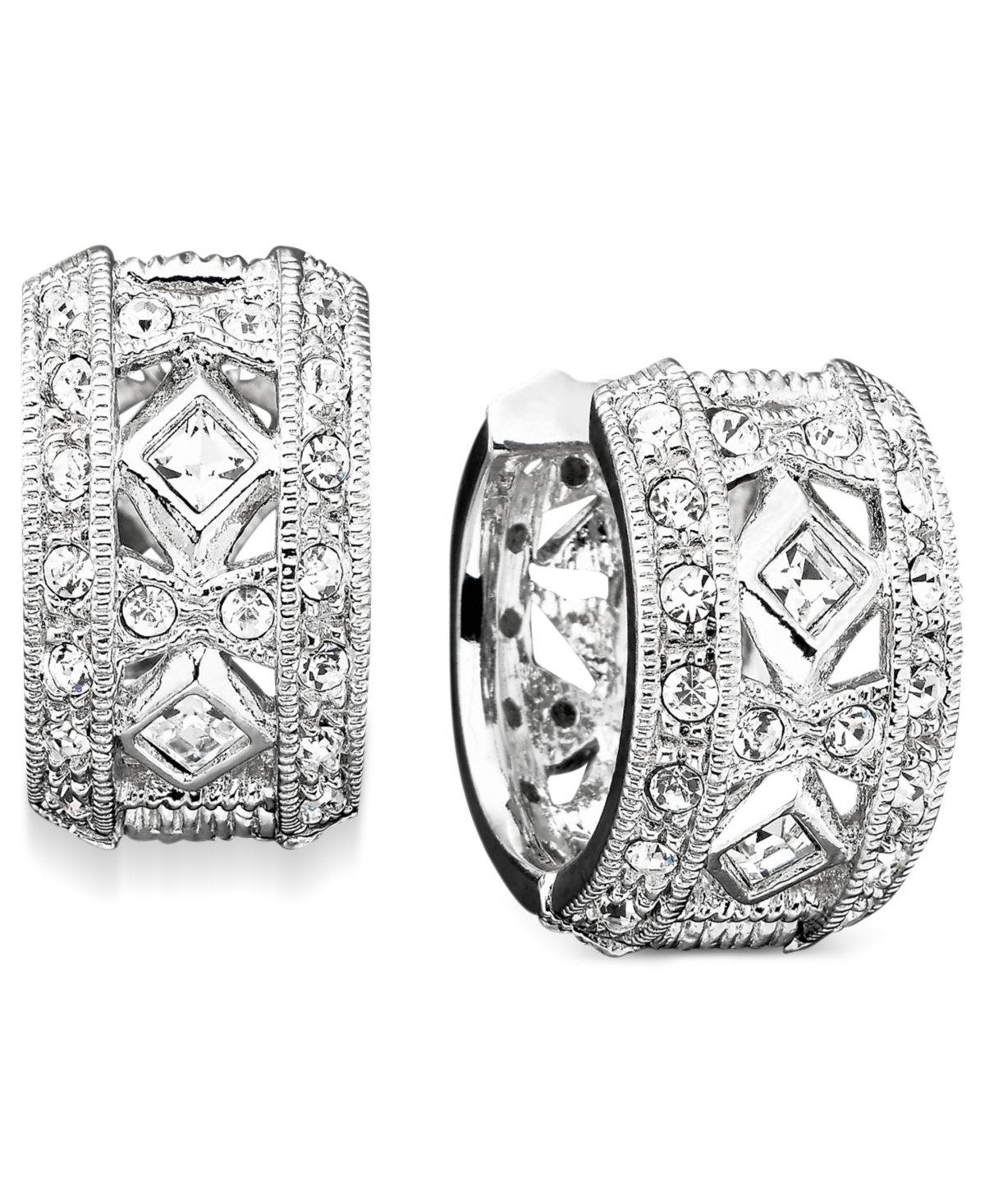Eliot Danori Crystal Accent 1/2" Huggie Earrings, Created for Macy's