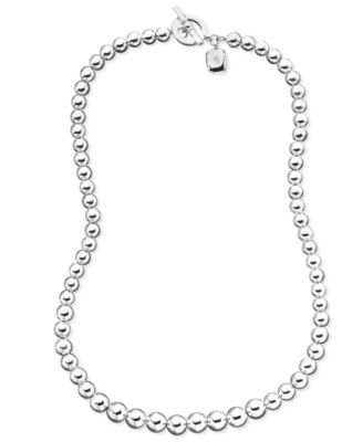 ralph lauren silver bead necklace