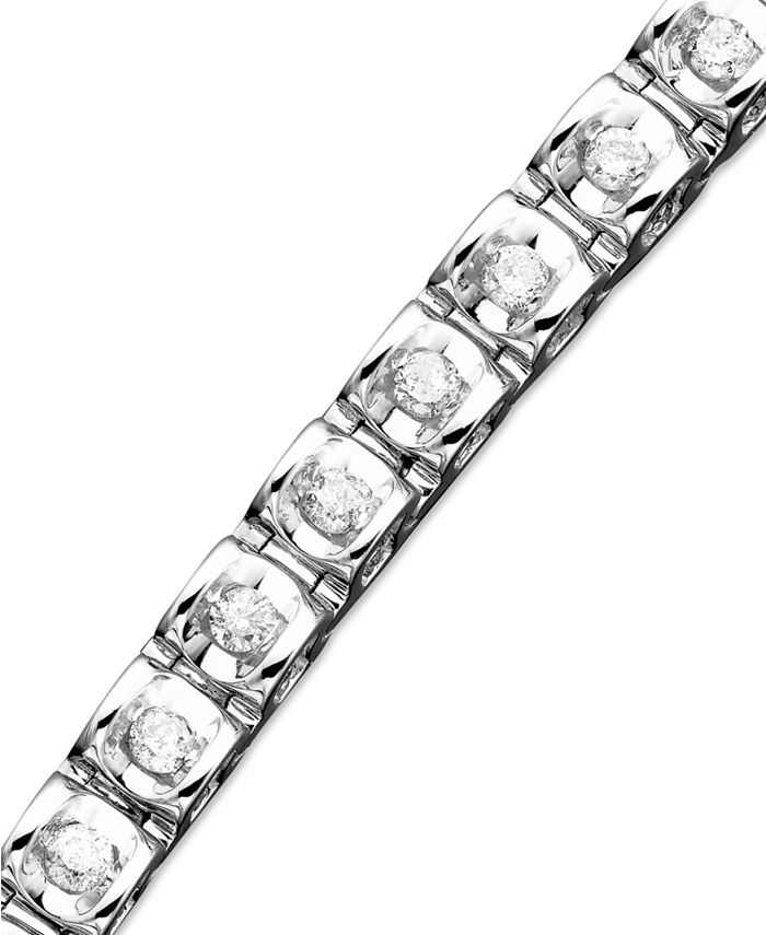 Macy's Diamond Bracelet in 14k White or Yellow Gold (1 ct. t.w.) Macy's