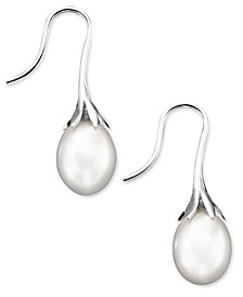 Cultured Freshwater Pearl Drop Earrings in 14K Yellow Gold (Also Available in 14k White Gold and 14k Rose Gold)