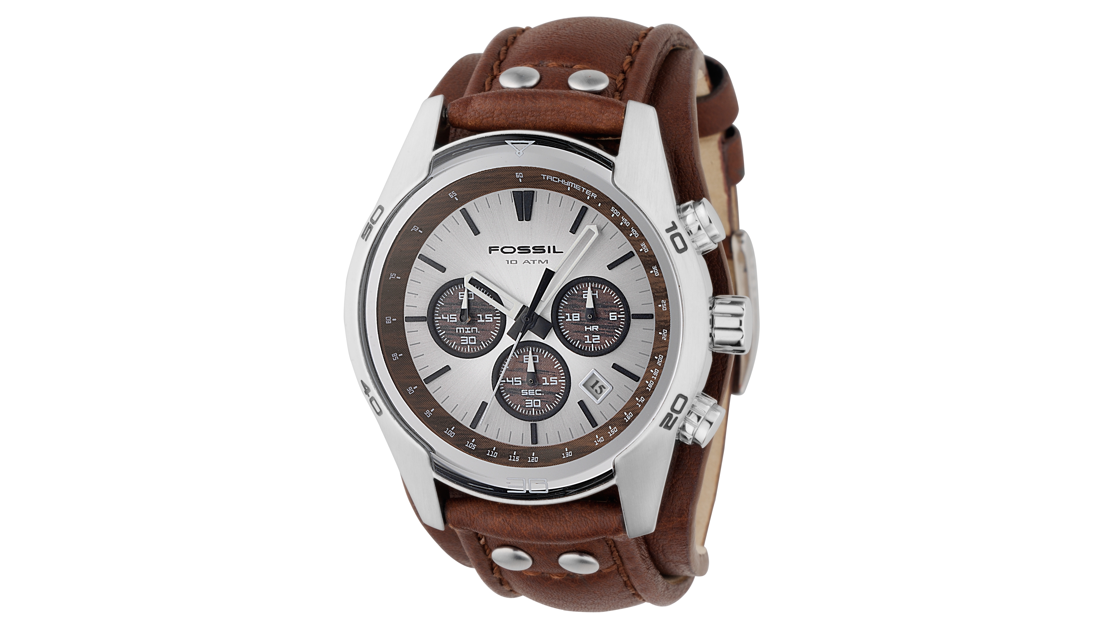 Fossil Men's Decker Brown Leather Strap Watch CH2565