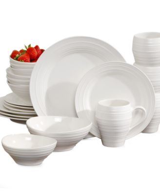 Mikasa Swirl White 20 Piece Set Service for Macy's