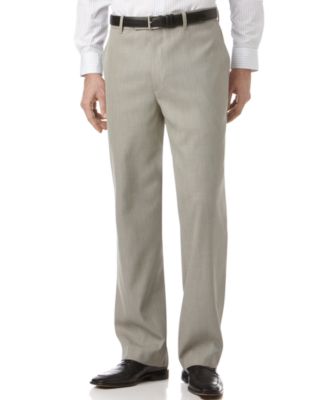 perry ellis classic fit dress pants Tapered Fit Pleated Pants – Perry Ellis main image 1