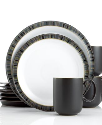 Denby - Dinnerware, Jet Stripes 12 Piece Set
