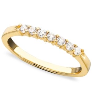 image of Seven Diamond Band Ring in 14k Yellow or White Gold (1/4 ct. t.w.)