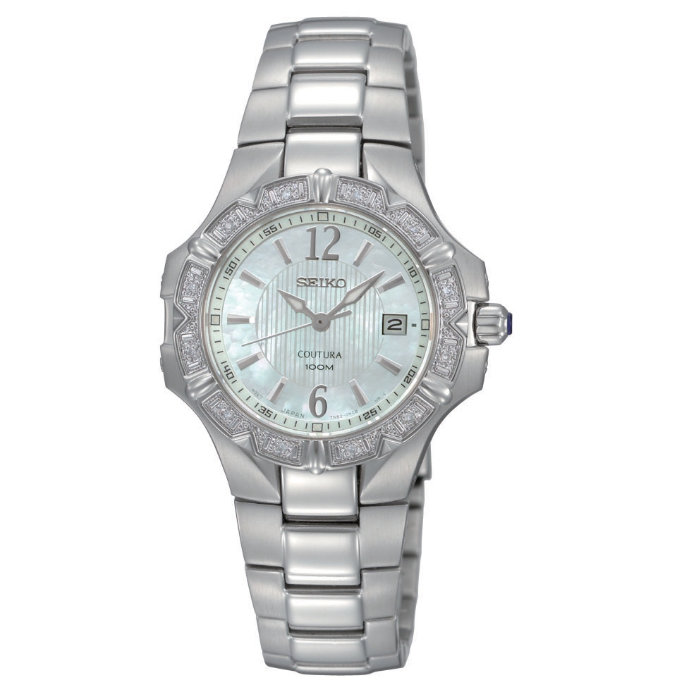 Seiko Watch, Womens Stainless Steel Bracelet 37mm SXDC33   Watches