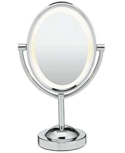 Conair Oval Polished Chrome Double-Sided Lighted Makeup Mirror