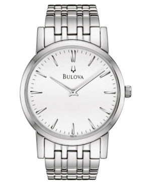 Bulova Men's Stainless Steel Bracelet Watch 38mm 96A115