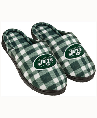 Forever Collectibles New York Jets Flannel Slide Slippers