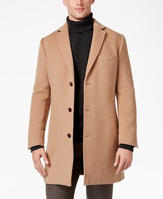 Tasso Elba Men's Wool Blend Top Coat, Only at Macy's - Coats & Jackets ...