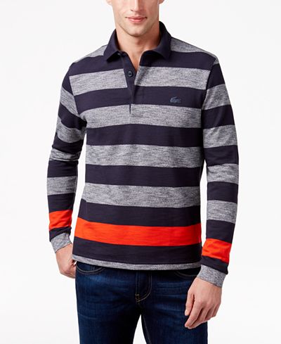 Lacoste Men's Engineered Striped Rugby Shirt