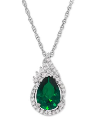 simulated emerald pendant