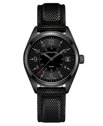 Hamilton - Men's Swiss Khaki Field Black Rubber Strap Watch 40mm H68401735