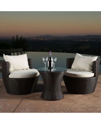 Ballston PE Wicker 3-Pc. Chair Set