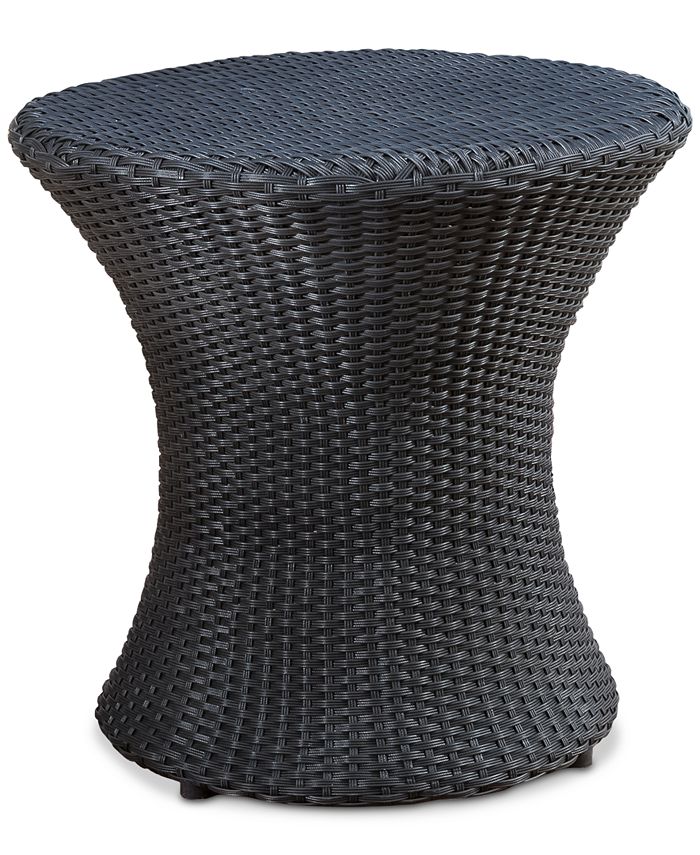 Noble House Gerren Wicker Outdoor Accent Table & Reviews Furniture