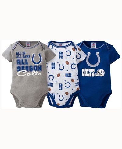 Gerber Childrenswear Babies' Indianapolis Colts 3 Piece Creeper Set