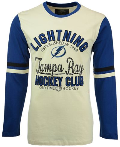 Old Time Hockey Men's Tampa Bay Lightning Chisel Long Sleeve T-Shirt