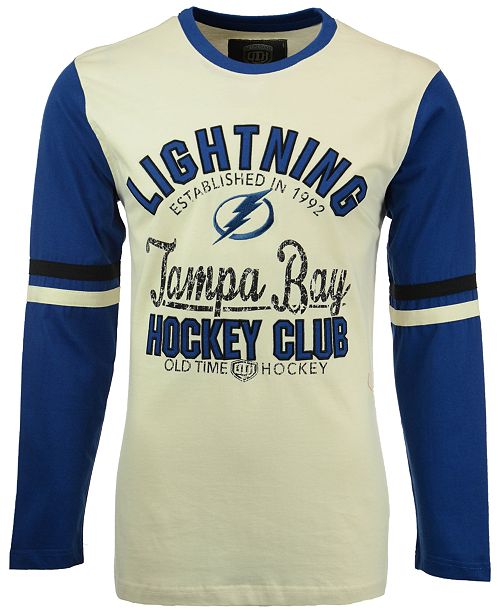 Old Time Hockey Men S Tampa Bay Lightning Chisel Long Sleeve T