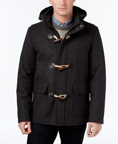 Club Room Men's Hooded Toggle Coat, Only at Macy's