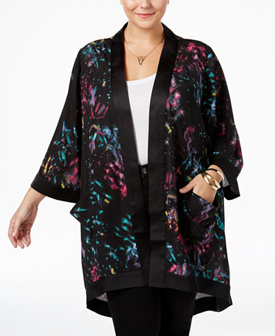Melissa McCarthy Seven7 Trendy Plus Size Printed Kimono
