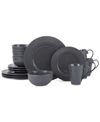 Italian Countryside Graphite 16-Piece Dinnerware Set, Service for 4, Created for Macy's