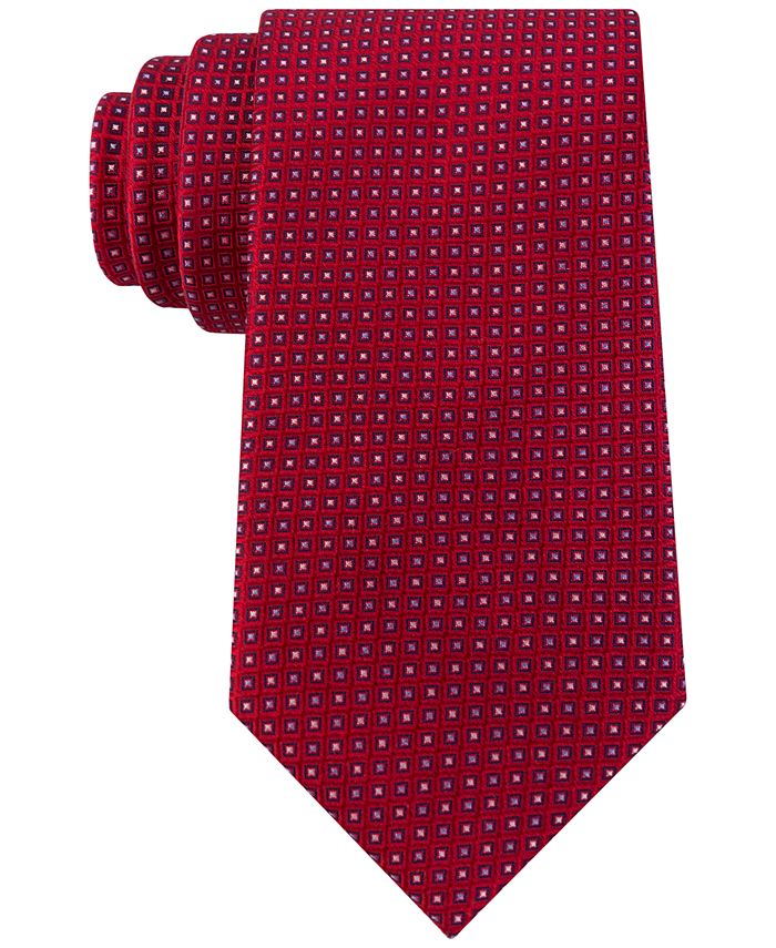 Tommy Hilfiger Men's Red Micro Neat Tie - Macy's