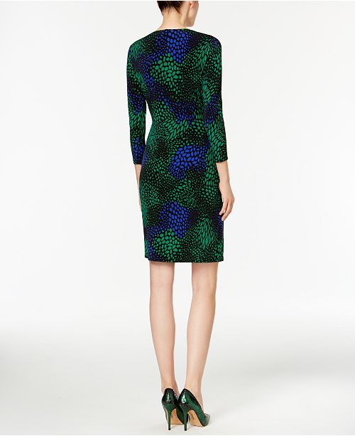 Anne Klein Printed FauxWrap Dress Dresses Women Macy's