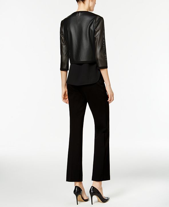 anne klein flare leg suit pants