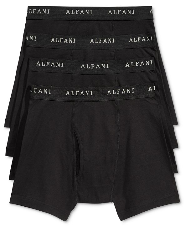 Alfani Men's 4 Pack. Cotton Boxer Briefs, Created for Macy's & Reviews