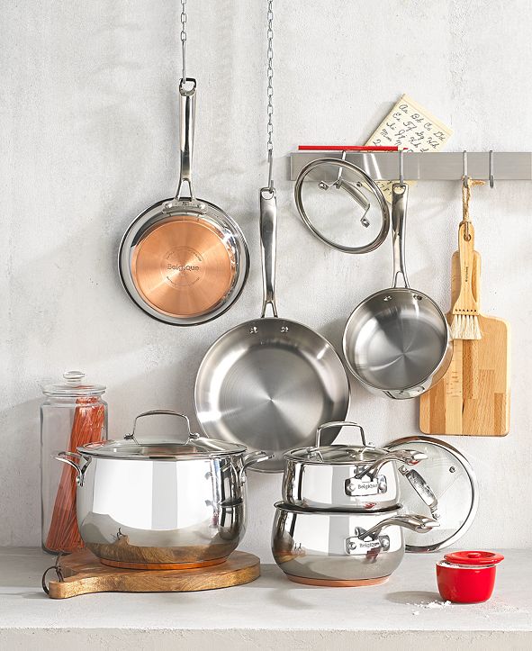 Belgique Copper Bottom 10-Pc. Cookware Set, Created for ...