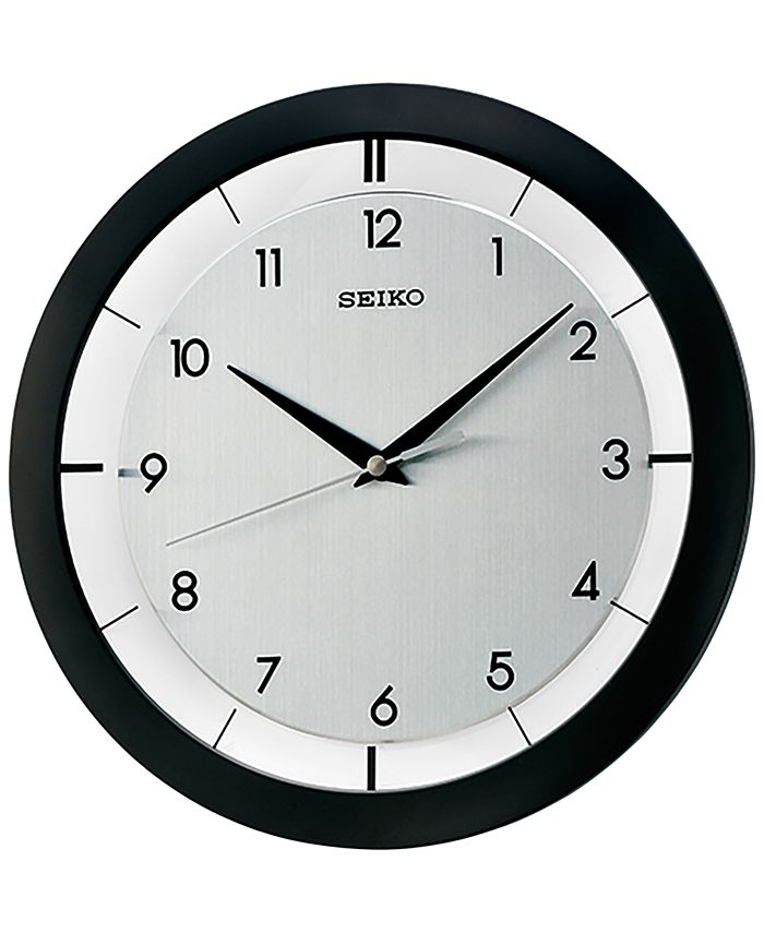 Seiko Black Resin Wall Clock Macy's
