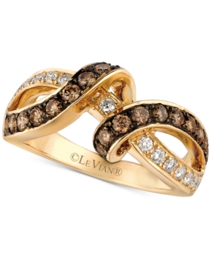 image of Le Vian Chocolatier Diamond Interlocking Ring (7/8 ct. t.w.) in 14k Gold