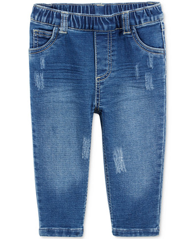 First Impressions Distressed Pull-On Jeans, Baby Boys (0-24 months), Only at Macy's