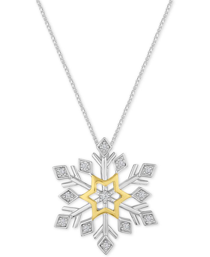 Macy's snowflake necklace best sale