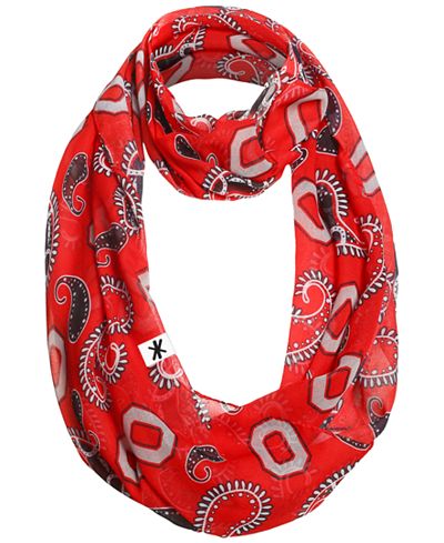 Forever Collectibles Ohio State Buckeyes All Over Logo Paisley Infinity Scarf