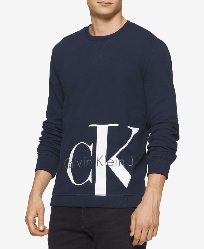 Calvin Klein Jeans Men's Reissue Graphic-Print Logo Sweatshirt - Macy's