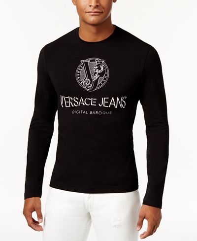 Versace Jeans Men's Graphic Print Long-Sleeve T-Shirt