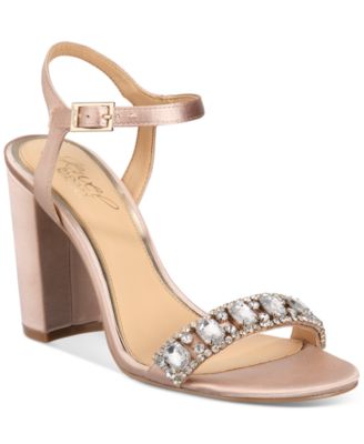 jeweled block heels