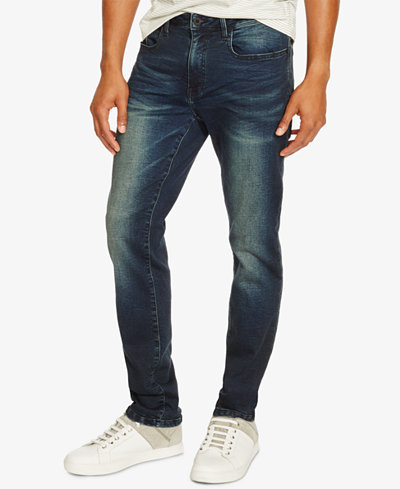 Kenneth Cole Reaction Men's Slim-Fit Dark Indigo Faded Jeans