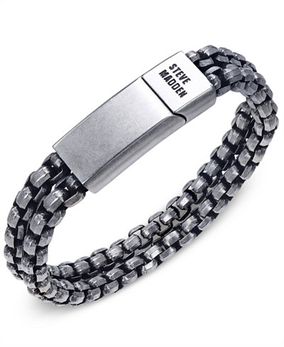 Steve Madden Men's 2-Strand Chain Bracelet