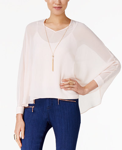 Thalia Sodi Dolman-Sleeve Necklace Top, Only at Macy's