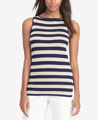 Lauren Ralph Lauren Metallic Striped Tank Top