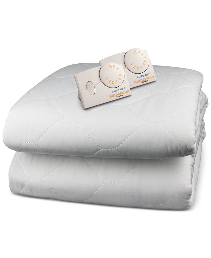 Biddeford blankets quilted electric heated outlet mattress pad with digital controller