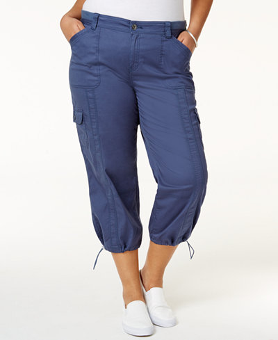 Style & Co Plus Size Capri Cargo Pants, Created for Macy's - Pants ...
