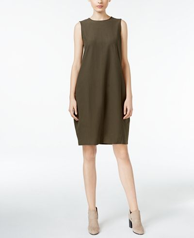 Eileen Fisher Washable Crepe Lantern Dress