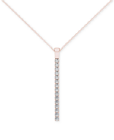 Line of Love Diamond Pendant Necklace (1/4 ct. t.w.) in 14k White Gold, Rose Gold or Gold