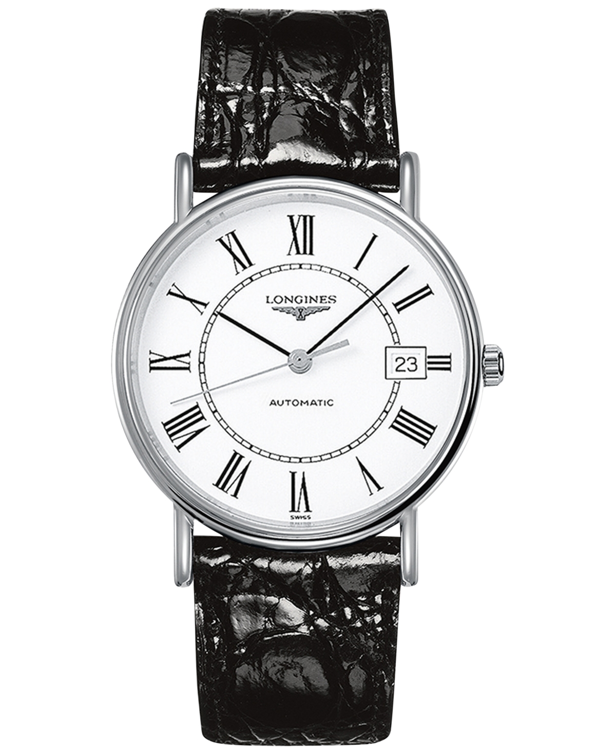 Longines Men's Swiss Automatic Le Grande Classique Black Leather Strap Watch 38mm L49214112 In No Color