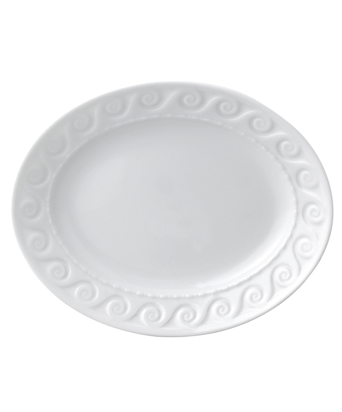 Bernardaud Louvre Relish Tray, 8" X 6 1/2" In White