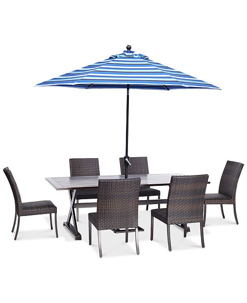 Furniture CLOSEOUT! Savannah Outdoor 7Pc. Dining Set (84" x 42